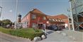 hotellet badet i solskin