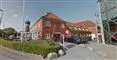 hotellet badet i solskin