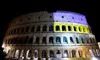 colosseum i blå og gule farver 