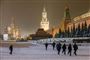 Russiske politifolk på Den Røde Plads i Moskva. Nu råder USA alle dets borgere til at komme ud af Rusland i en fart som følge af Ukraine-krisen. (Arkivfoto).