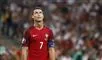 Christiano Ronaldo i en rød fodboldtrøje