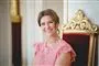 Prinsesse Märtha Louise med fin kjole, smykker og opsat prinsessehår