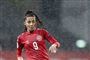 Nadia Nadim meldte fredag ud, at hun skal være officiel ambassadør for VM i Qatar. Brugere på de sociale medier undrede sig dog og kaldte opslaget for en aprilsnar. (Arkivfoto).