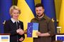 Ursula von der Leyen og Volodymyr Zelenskyj
