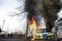 svenske politibiler i flammer