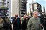 FN's generalsekretær, Antonio Guterres, i byen Borodjanka uden for Kyiv torsdag. Russiske styrker er anklage for at have dræbt civile i byen.