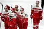 ishockeyspillere set ovenfra