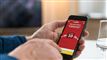 en lottokupon på mobiltelefon
