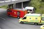Ambulance ved trafikulykke