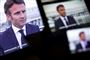 den franske Emmanuel Macron optræder på tv-skærm