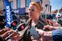 Inger Støjberg interviewes af pressen