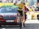En cykelrytter vinder en etape