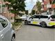 politibil spærrer gade