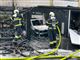 Brandvæsen slukker garagebrand