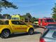 redningsbiler til stede ved strand