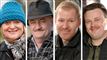4 landmænd - portrætter - en kvinde og tre mænd
