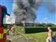 Et parcelhus brænder