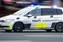 Politibil med udrykning