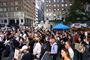 en masse mennesker i New York