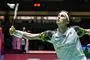 badmintonspiller i aktion