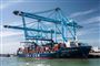 et containerskib i en havn