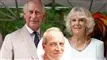 Et officielt billede af Camilla og Charles hvor der også er lagt et billede ind af deres såkaldte søn