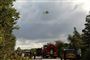helikopter i luften over uheldssted