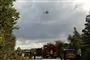 helikopter i luften over uheldssted
