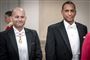 Søren Pape Poulsen og hans kommende eksmand Josue Medina Vasquez på vej til fest på slottet i kjolesæt.