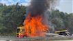 lastbil i flammer
