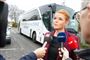 Inger Støjberg interviewes af pressen