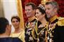 Prinsparret og kronprinsparret ved siden af hinanden i galla, 