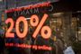 vindue med påskriften 20 %
