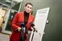 Statsminister Mette Frederiksen taler til flere mikrofoner