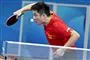 bordtennisspiller i aktion