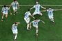 argentinske spillere jubler