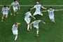 argentinske spillere jubler