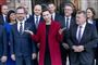 Den nye regering samlet foran Amalienborg