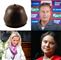 en flødebolle og tre personer