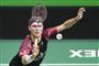 badmintonspiller i aktion