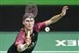 badmintonspiller i aktion
