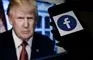 Trump og telefon med Facebooklogo