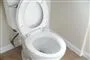 Et toilet med brættet oppe