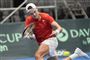 tennisspiller i aktion