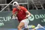 tennisspiller i aktion