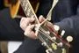 person spiller guitar
