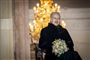 Dronning Margrethe med en buket blomster