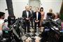 Formand for KL Martin Damm, borgmester i Aarhus Jacob Bundsgaard, finansminister Nicolai Wammen, sundheds- og indenrigsminister Sophie Løhde og ældreminister Mette Kierkgaard på doorstep efter der er indgået økonomiaftale for 2024 imellem regeringen og Kommunernes Landsforening, Finansministeriet i København.