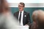 Fungerende forsvarsminister Troels Lund Poulsen (V) præsenterer regeringens udspil til nyt forsvarsforlig på et pressemøde i Forsvarsministeriet.