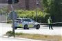 Politibil ved afspærring